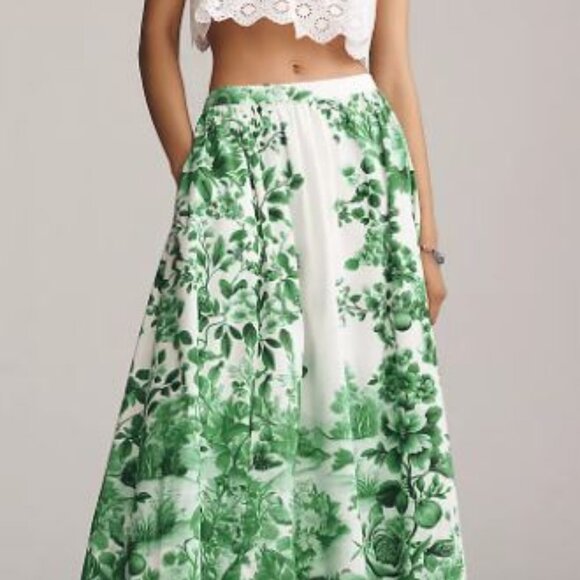 The Jacie Poplin Printed Maxi Skirt by Maeve at Anthropologie - Picture 1 of 3